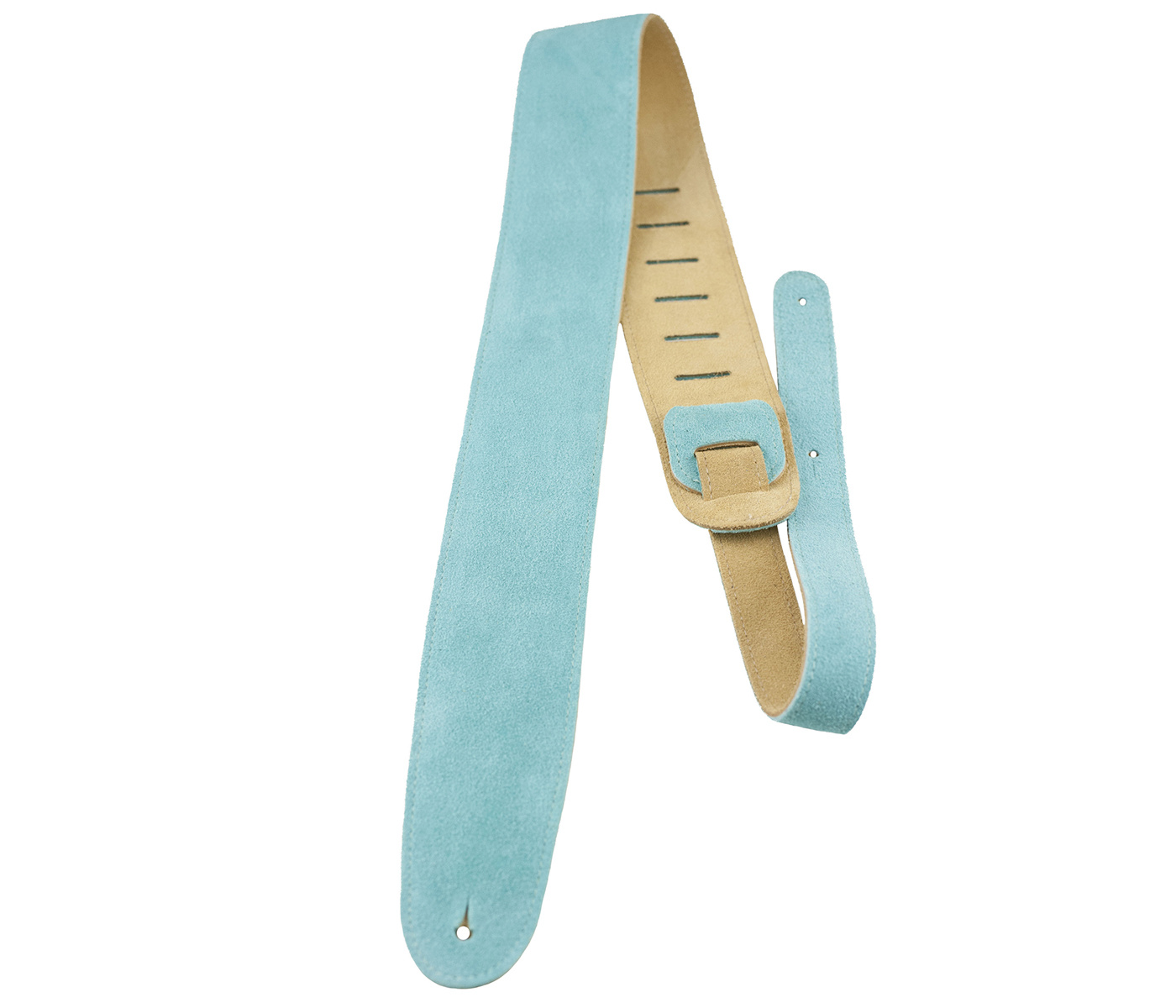 Perri's 2.5″ Soft Suede with Backing Guitar Strap - Teal