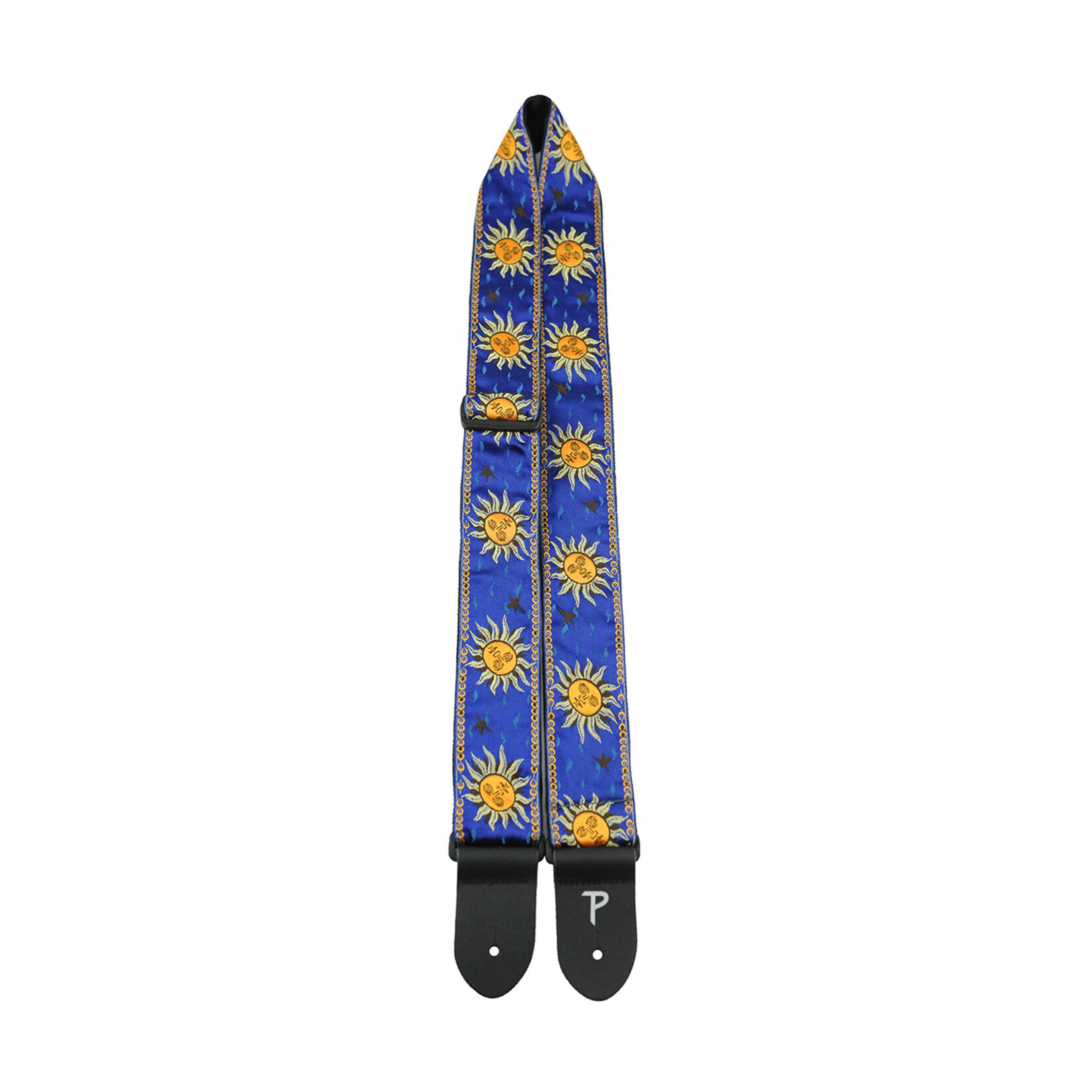 Perri's 2” Yellow Suns On Royal Blue High Quality Jacquard Strap