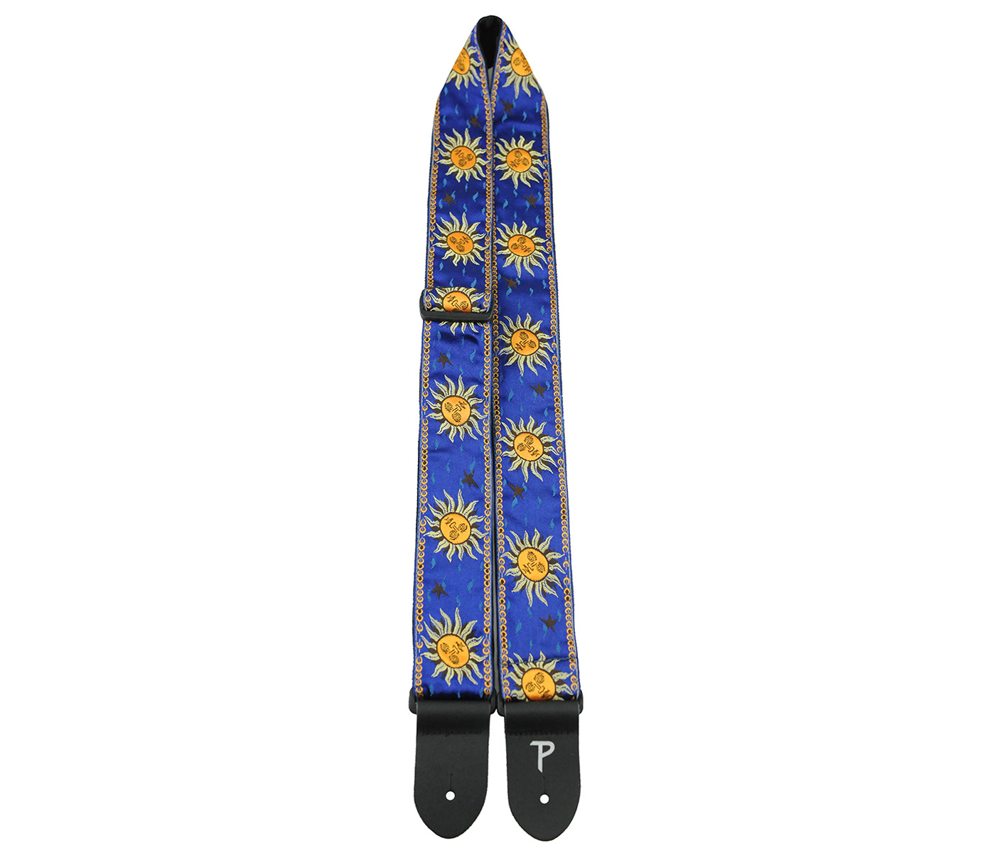 Perri's 2” Yellow Suns On Royal Blue High Quality Jacquard Strap