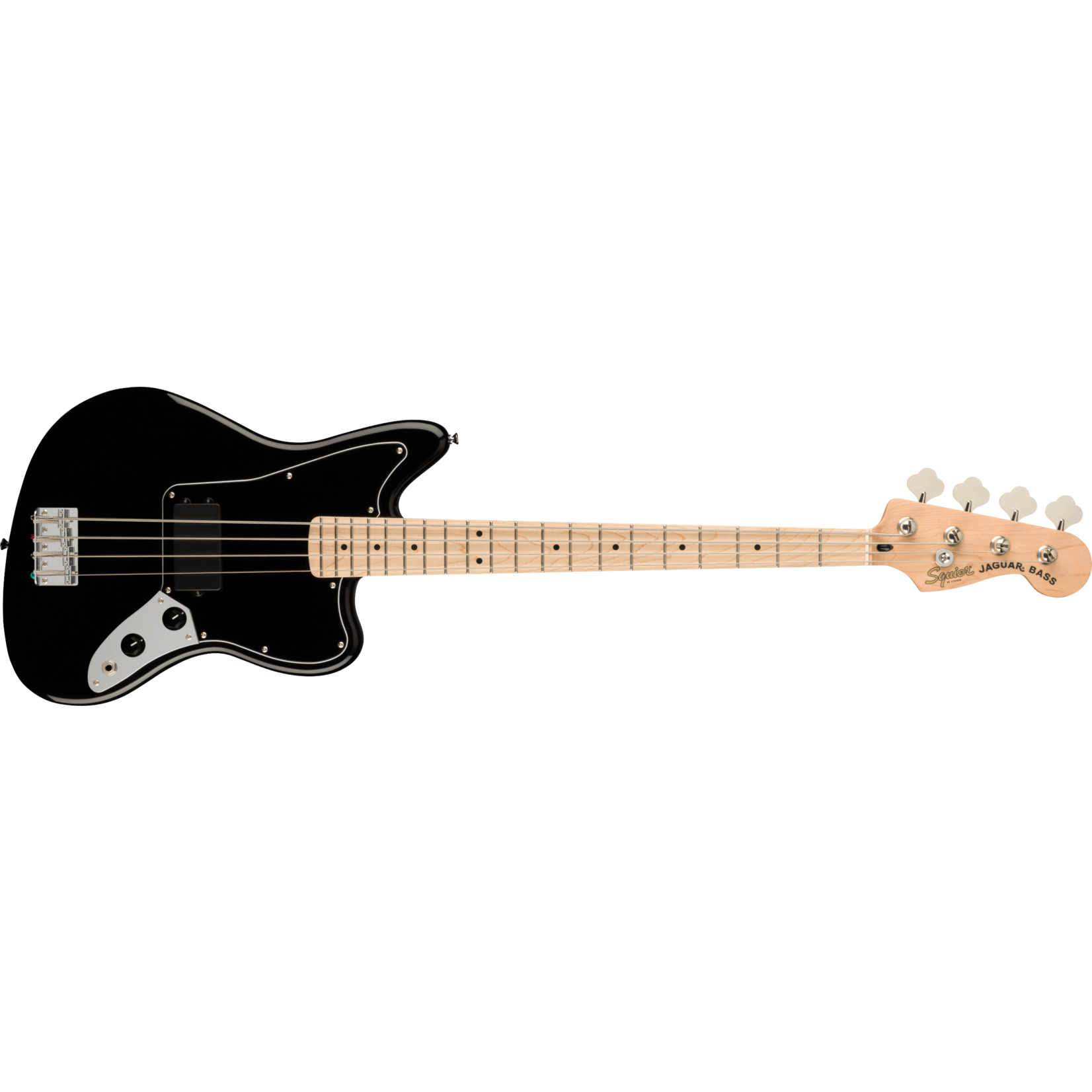 Squier Affinity Series Jaguar Bass H, Maple Fingerboard, Black Pickguard - Black