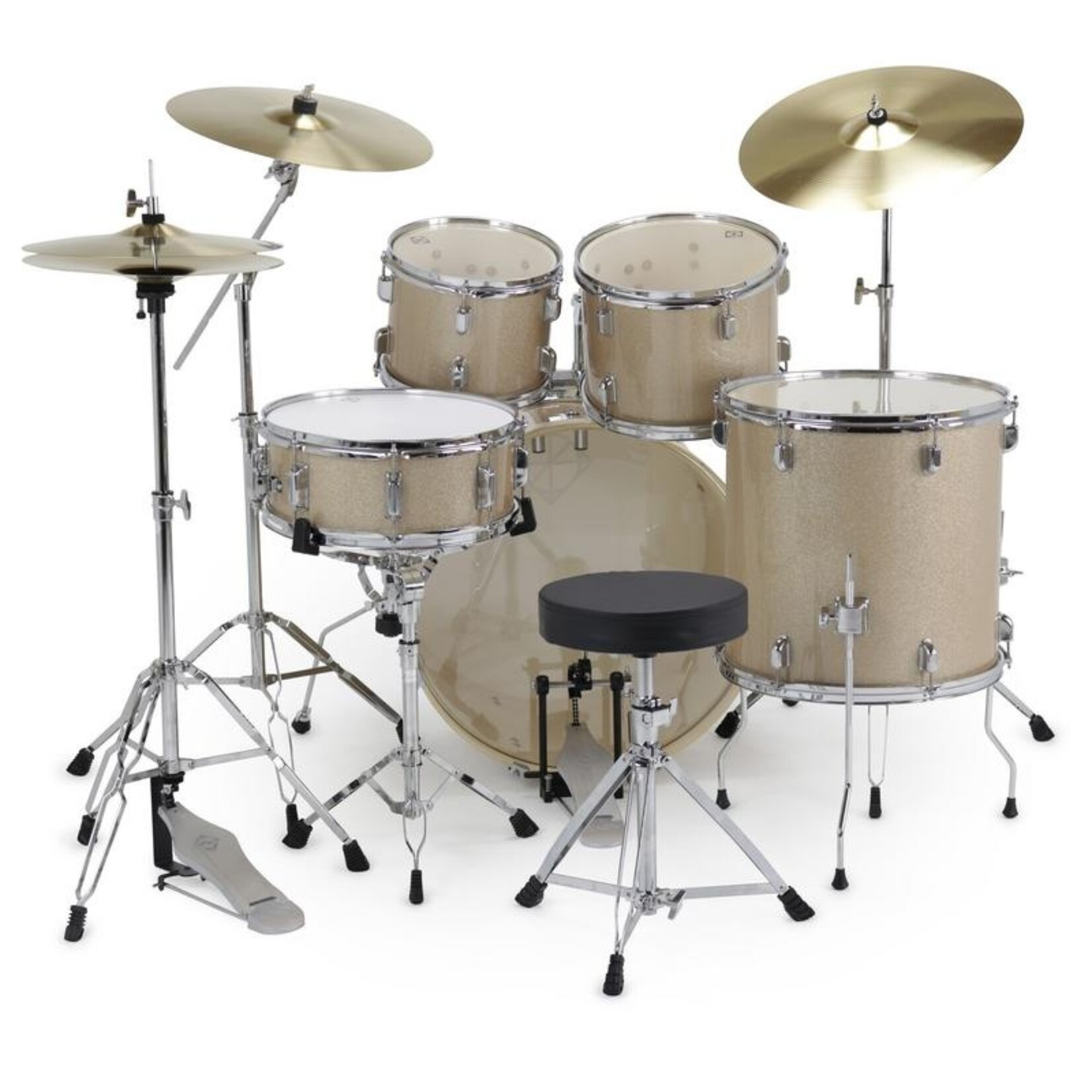Dixon Spark 5pc Complete Drum Kit - Champagne Sparkle