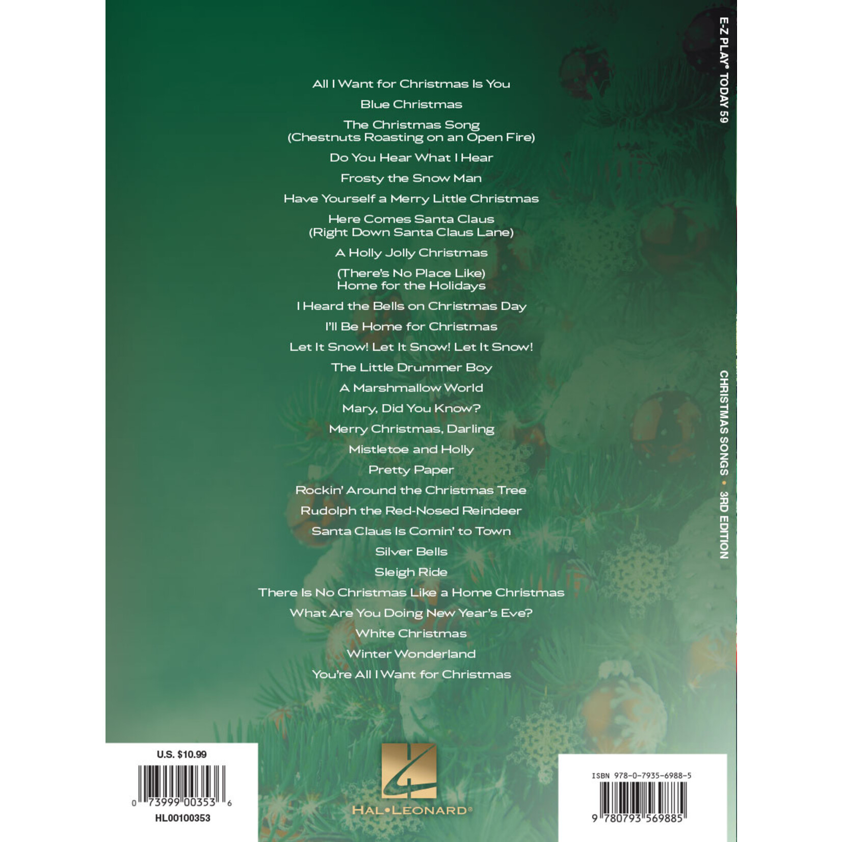 Christmas Songs - 3rd Edition E-Z Play Today Volume 59 Softcover