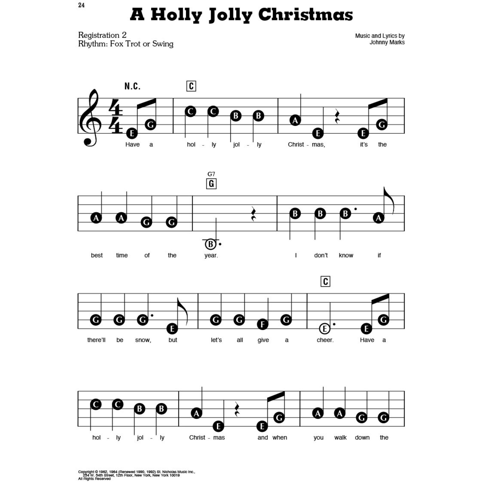 Christmas Songs - 3rd Edition E-Z Play Today Volume 59 Softcover