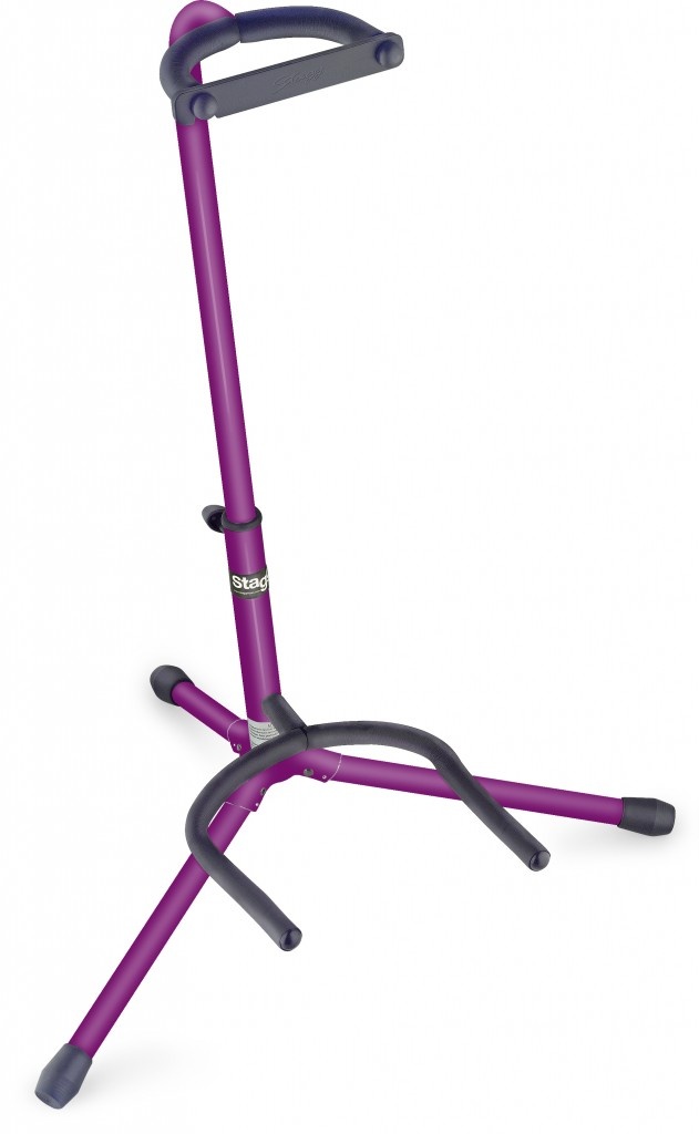 Stagg Tripod Guitar Stand - Purple