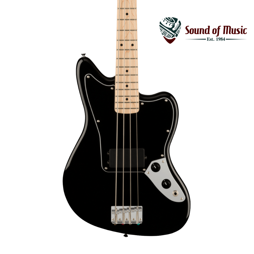 Squier Affinity Series Jaguar Bass H, Maple Fingerboard, Black Pickguard - Black