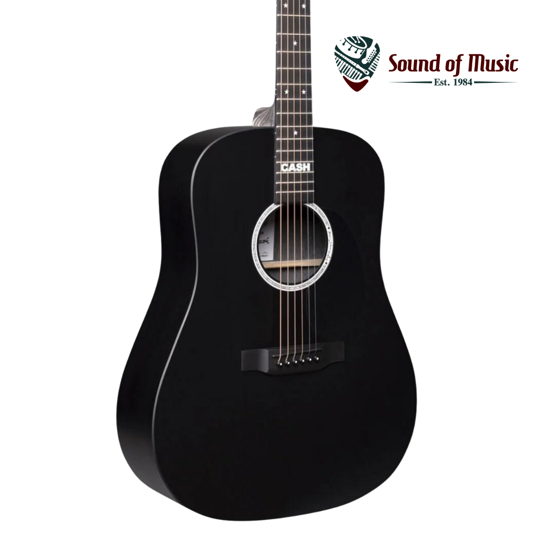 Martin DX Johnny Cash Acoustic-Electric Guitar W/Softshell Case - Black