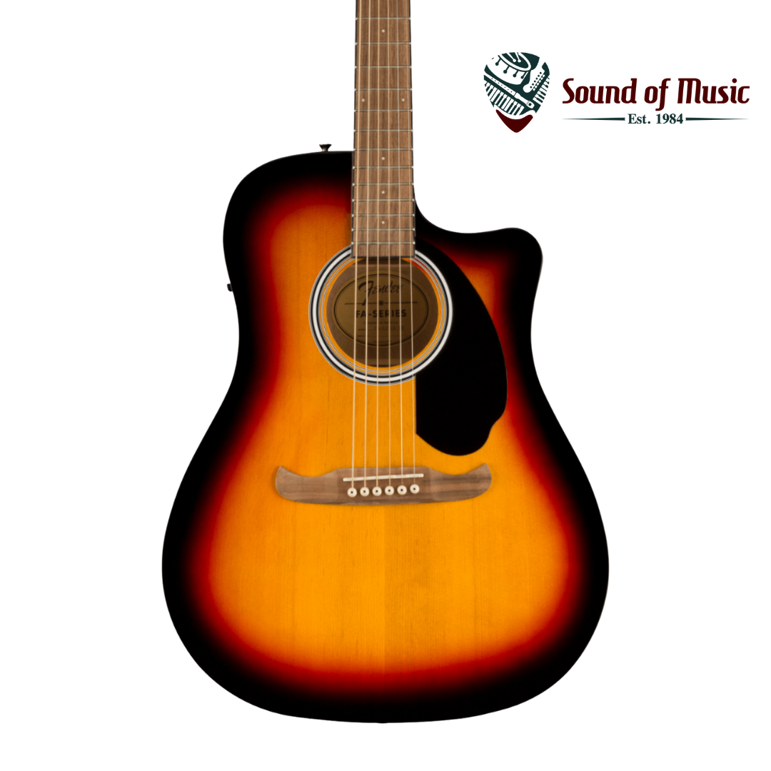 Fender FA-125CE Dreadnought, Walnut Fingerboard - Sunburst
