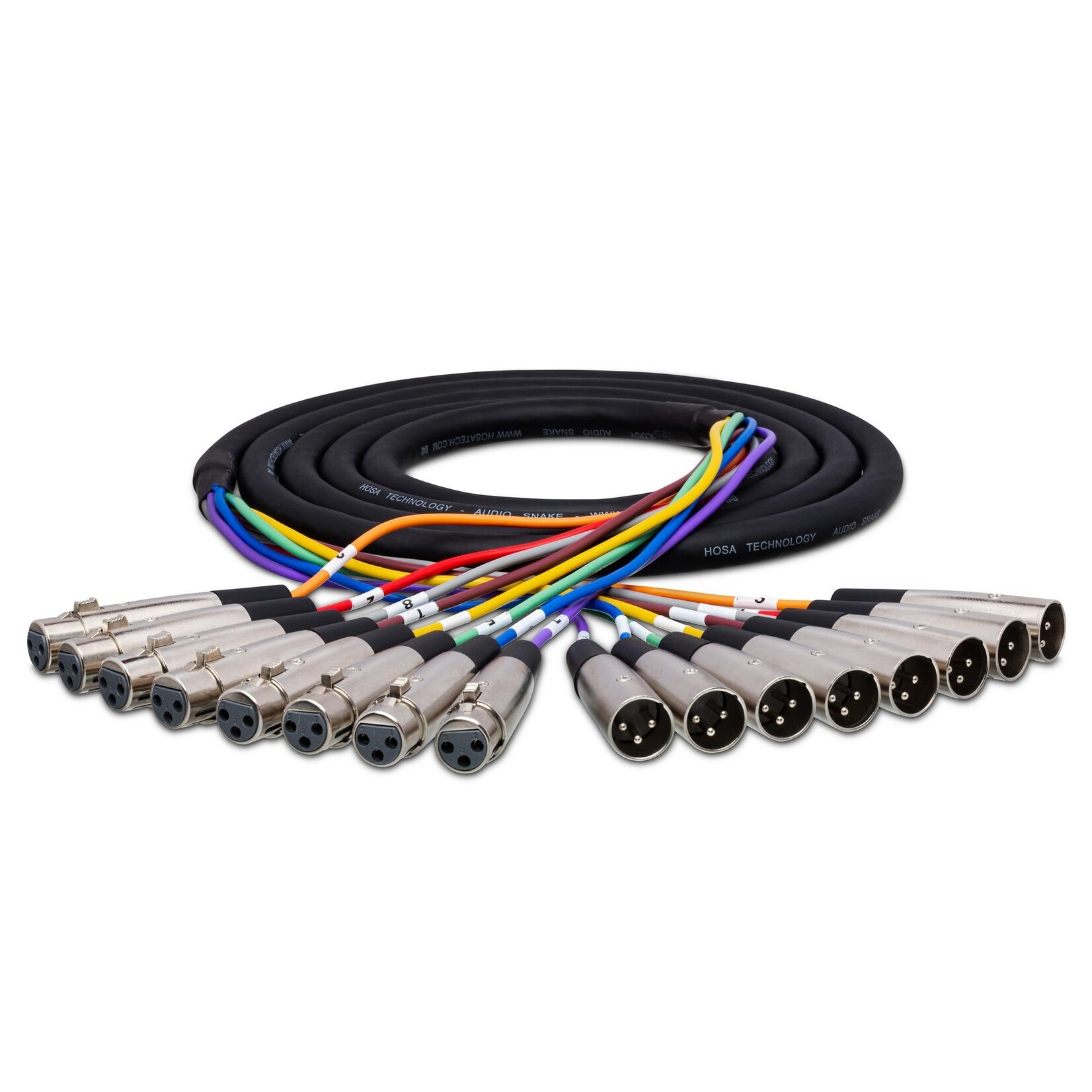 Hosa XLR-802 8-Channel XLR Female to XLR Male Snake - 2 Meter