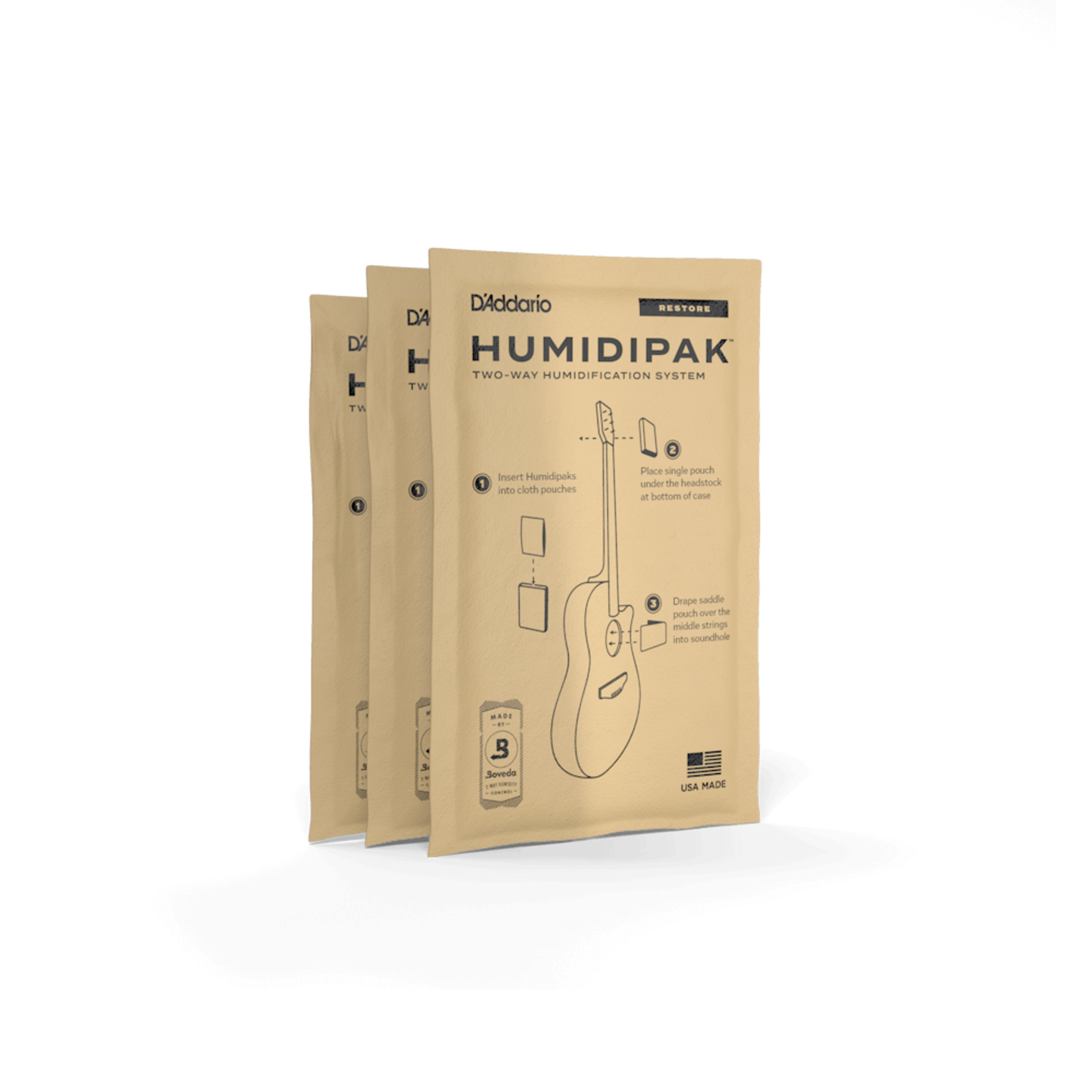 D'Addario Automatic Humidity Conditioning Refill Packets - Restore
