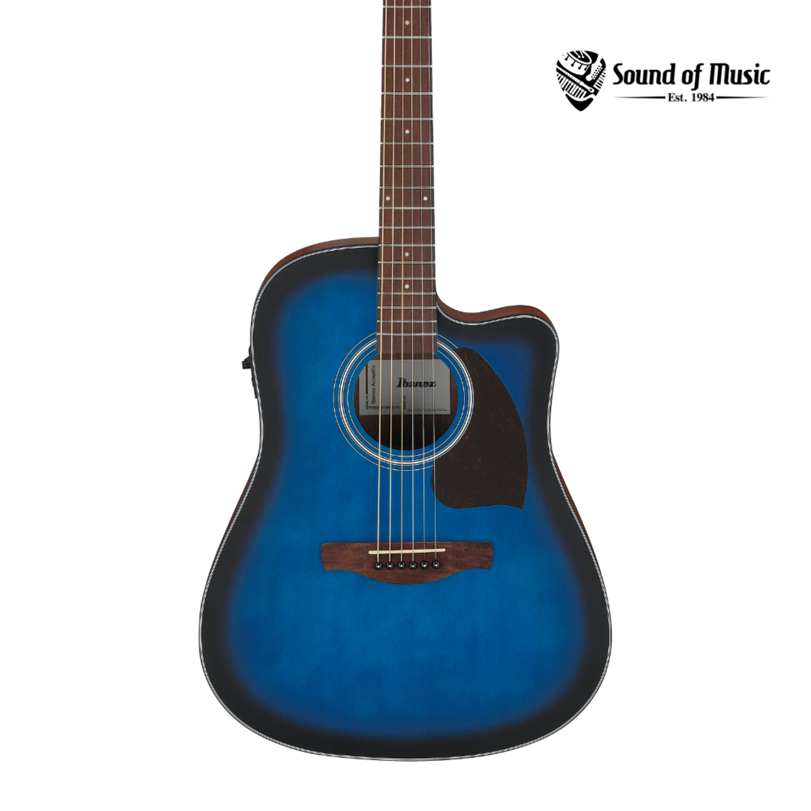 Ibanez PF50CE Acoustic-Electric Guitar - Open-Pore Trans Blue Sunburst