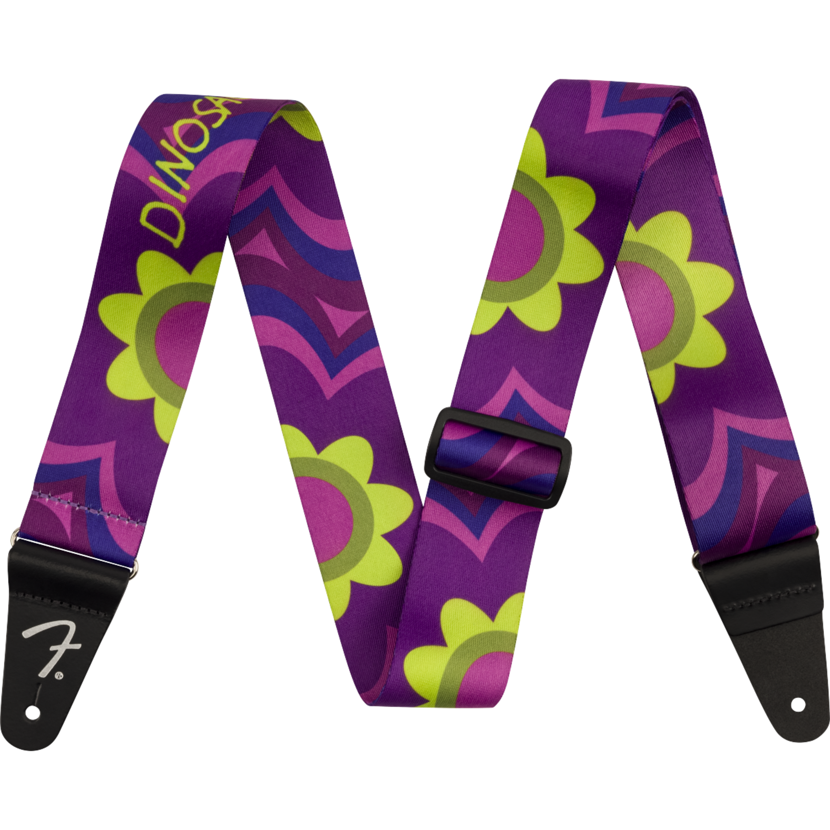 Fender J Mascis Strap, Magenta Flower, 2"