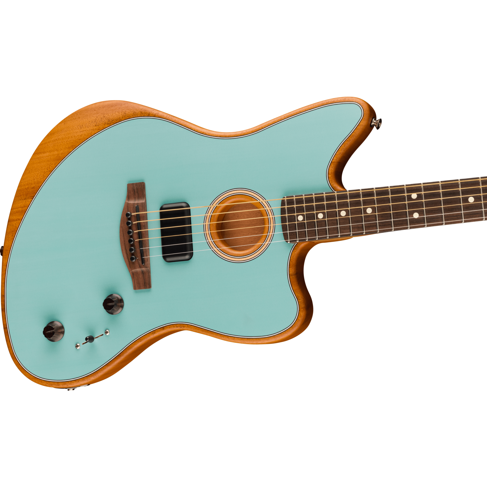 Fender Acoustasonic Player Jazzmaster, Rosewood Fingerboard W/Gig Bag - Ice Blue