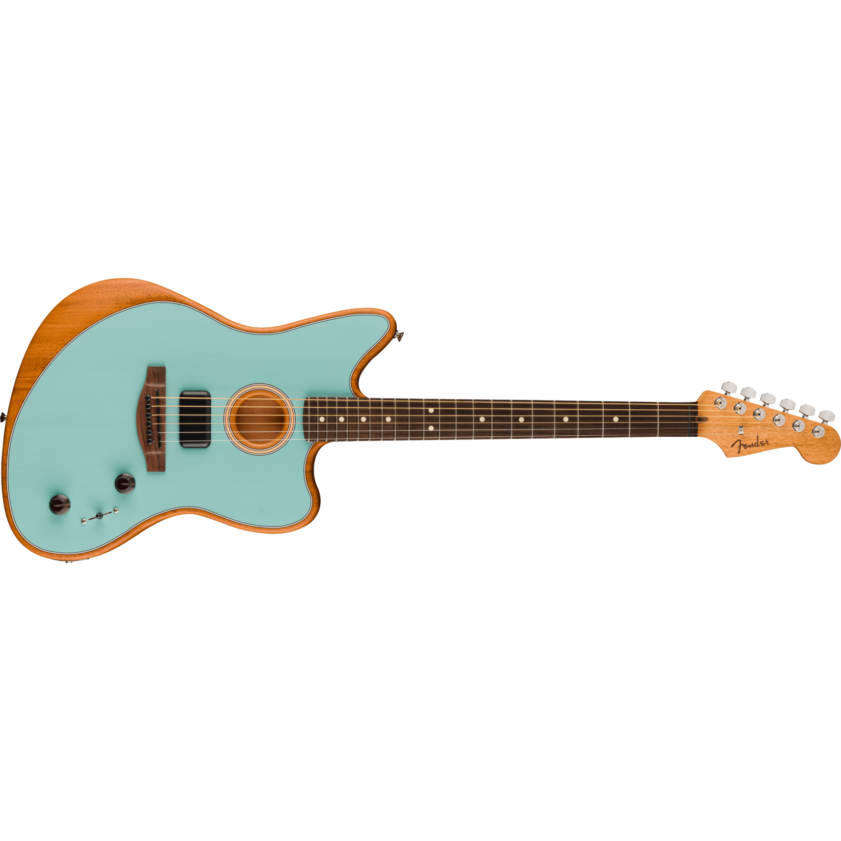 Fender Acoustasonic Player Jazzmaster, Rosewood Fingerboard W/Gig Bag - Ice Blue