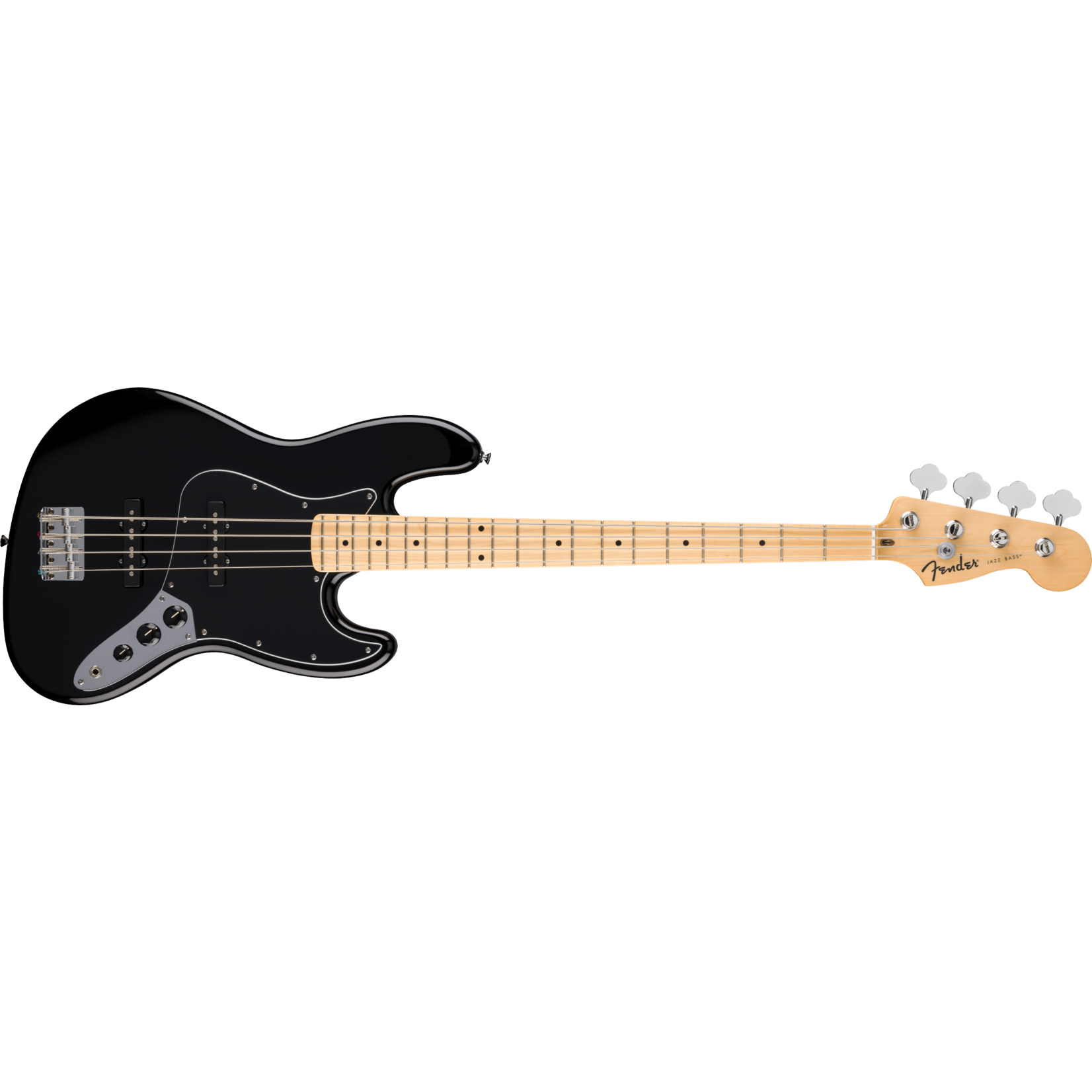 Fender Standard Jazz Bass®, Maple Fingerboard, Black Pickguard - Black