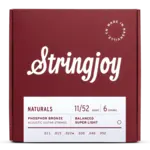 Stringjoy Stringjoy Naturals Super Light Gauge (11-52) Phosphor Bronze Acoustic Guitar Strings