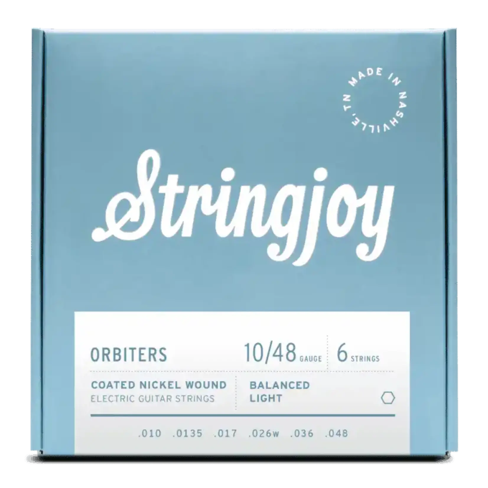 Stringjoy Orbiters Balanced Light Gauge (10-48) Coated Nickel Wound Electric Guitar Strings