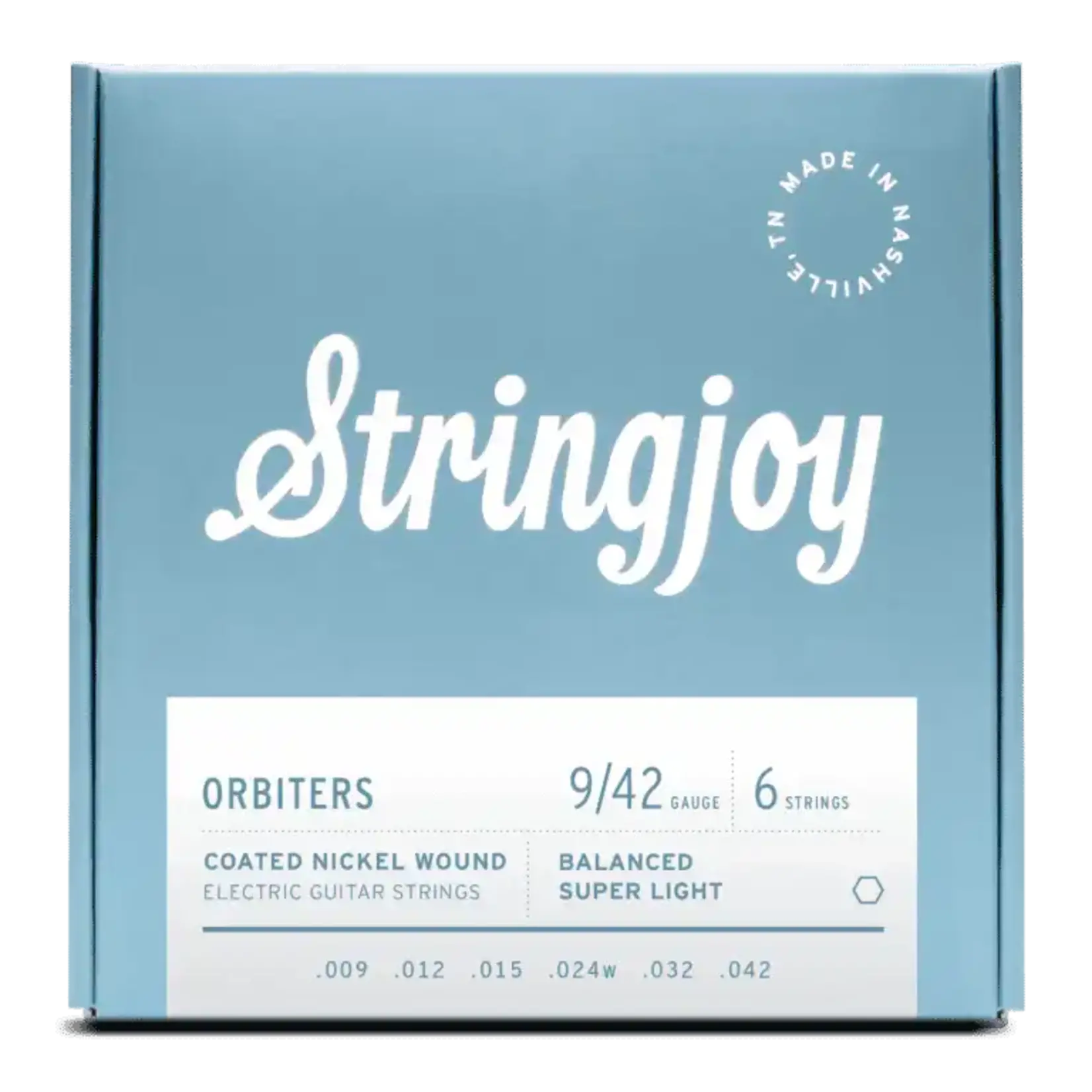 Stringjoy Orbiters Balanced Super Light Gauge (9-42) Coated Nickel Wound Electric Guitar Strings