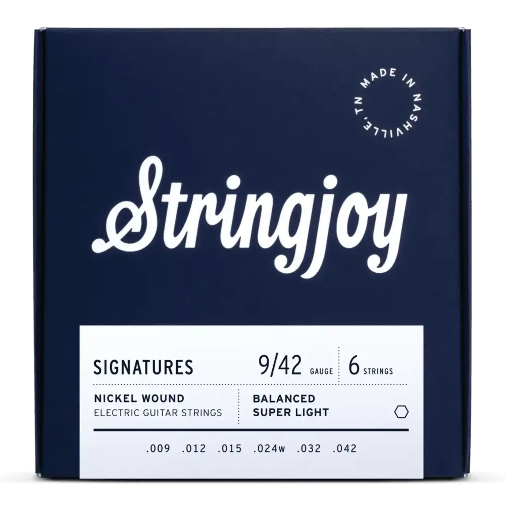 Stringjoy Signatures Balanced Super Light Gauge (9-42) Nickel Wound Electric Guitar Strings