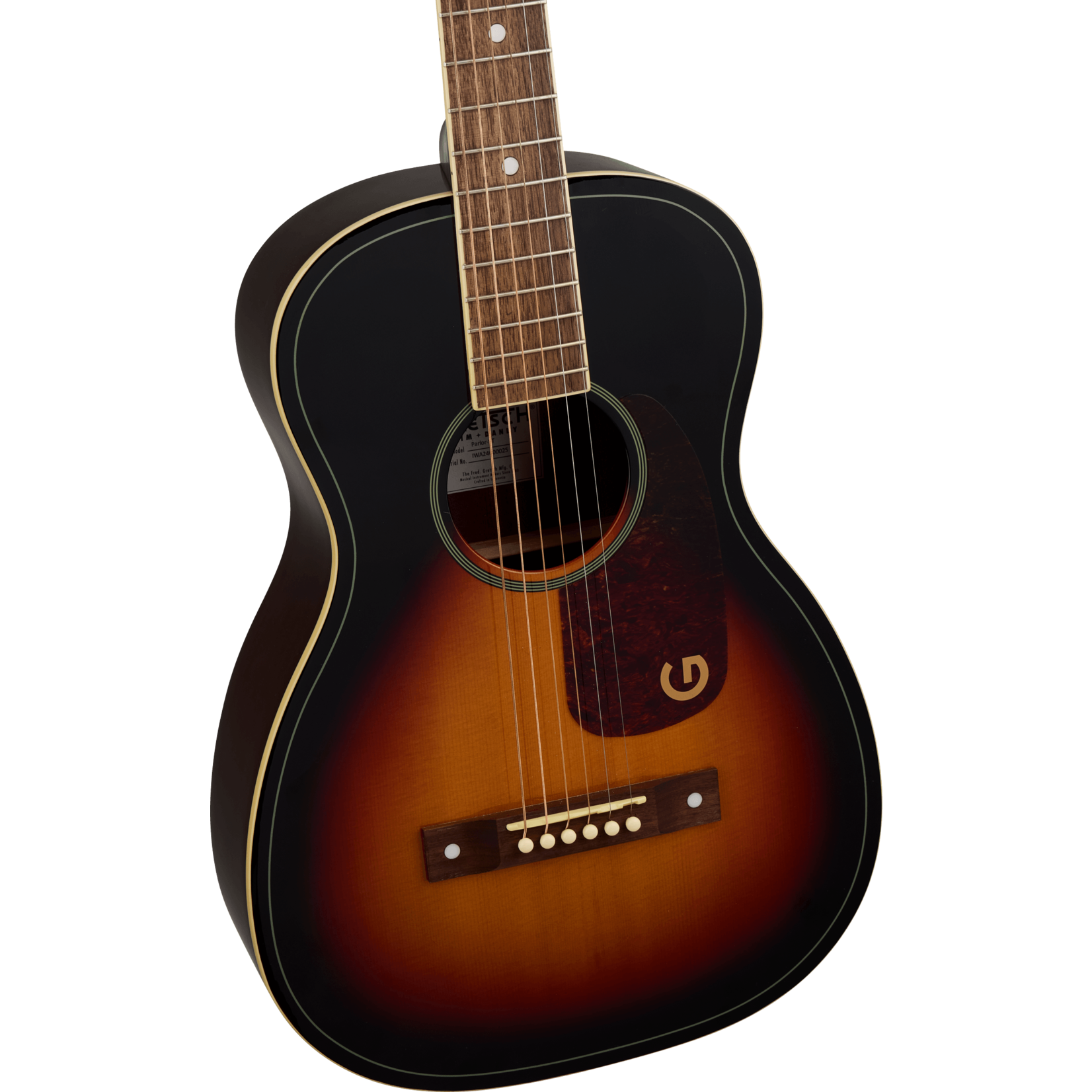Gretsch Jim Dandy Parlor LTD, Solid Top, Walnut Fingerboard - Heritage Burst
