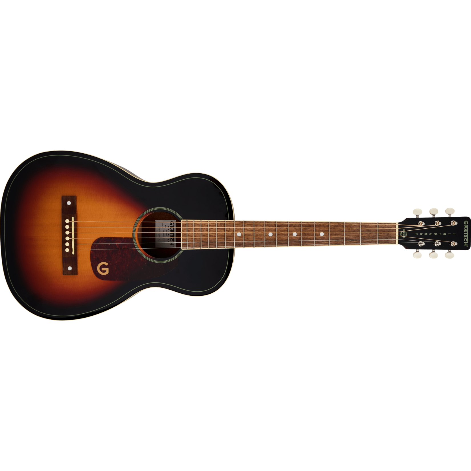 Gretsch Jim Dandy Parlor LTD, Solid Top, Walnut Fingerboard - Heritage Burst