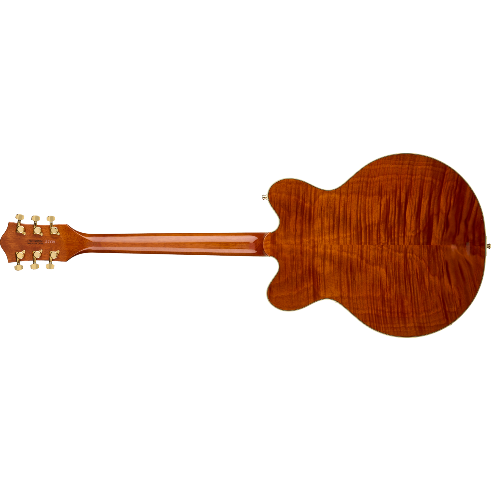 Gretsch Electromatic LTD Flame Okoume Broadkaster Double-Cut w/Bigsby, Rosewood Fingerboard - Roundup Orange