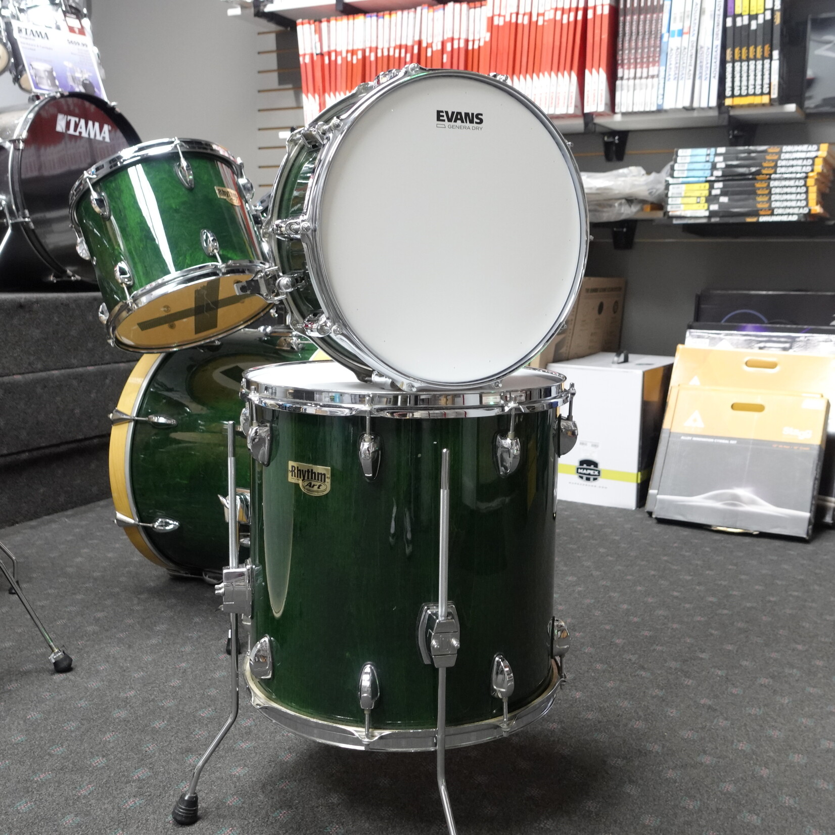 Rhythm Art Complete 5-Piece Drum Kit - Green (Used)