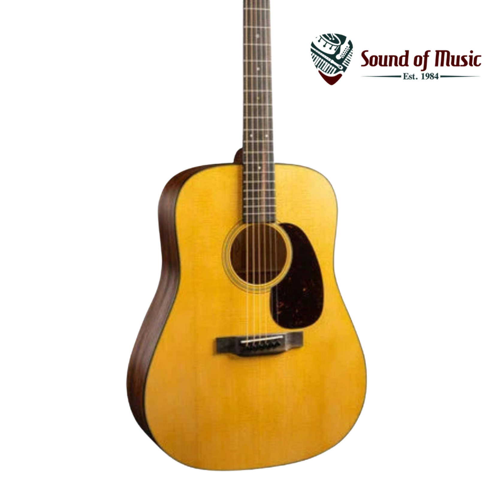 Martin D-18 Satin Standard Series Acoustic Guitar W/Case - Satin Natural with Aging Toner