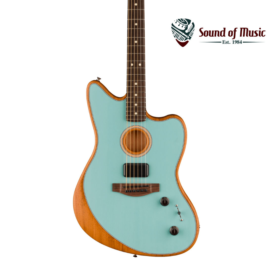 Fender Acoustasonic Player Jazzmaster, Rosewood Fingerboard W/Gig Bag - Ice Blue