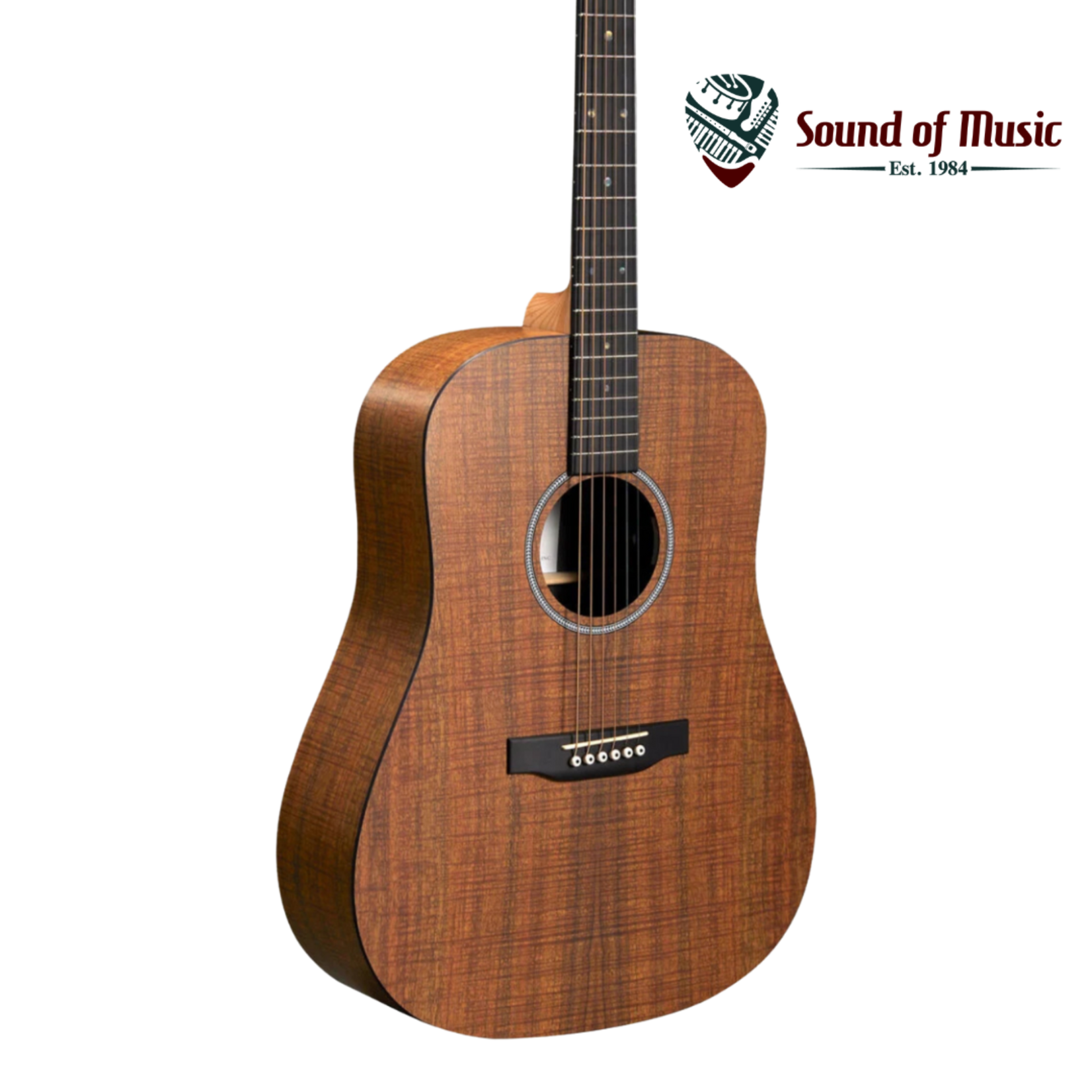 Martin D-X1E Koa Acoustic-Electric Guitar W/Gig Bag - Figured Koa