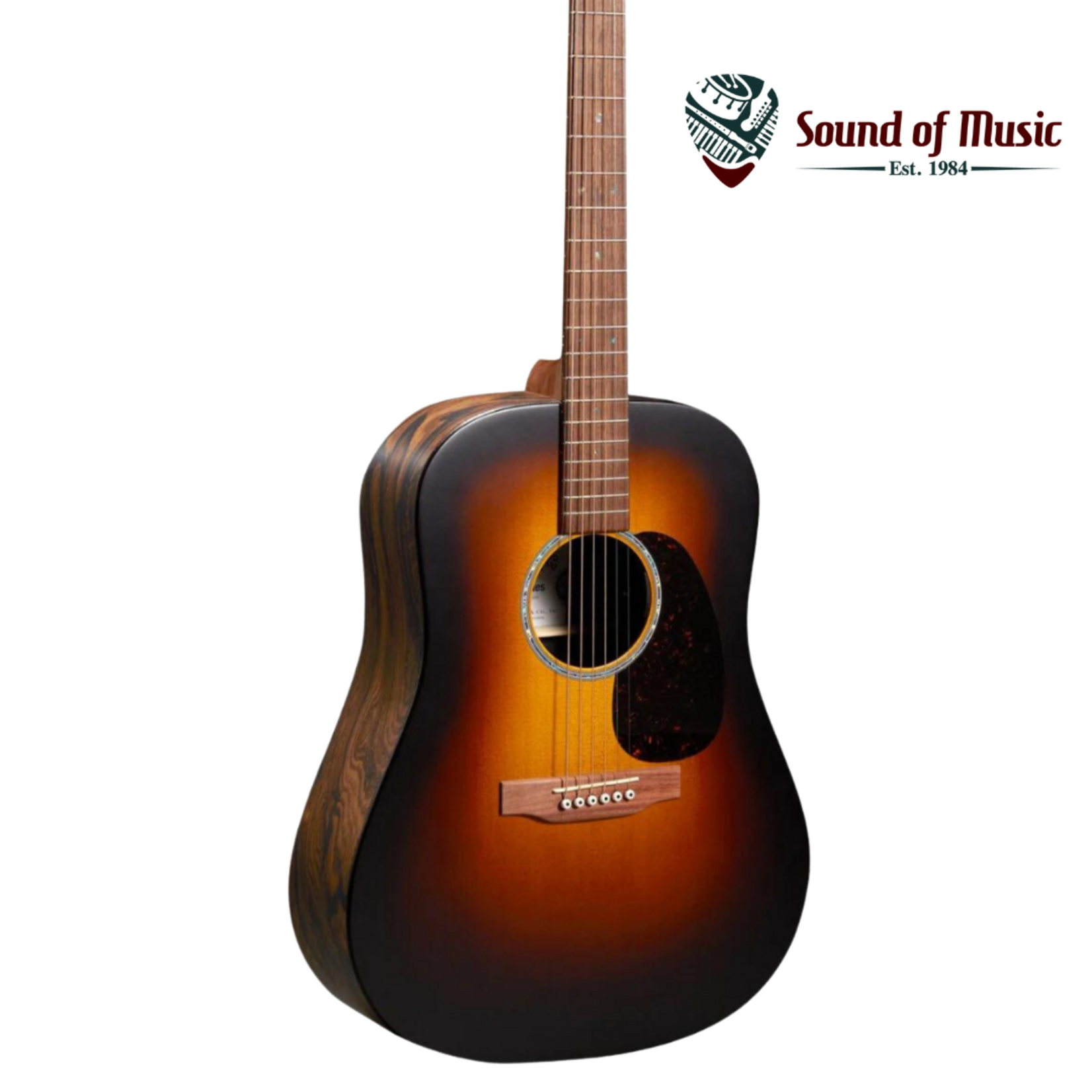 Martin D-X2E Acoustic-Electric Guitar W/Softshell Case - Ziricote Burst