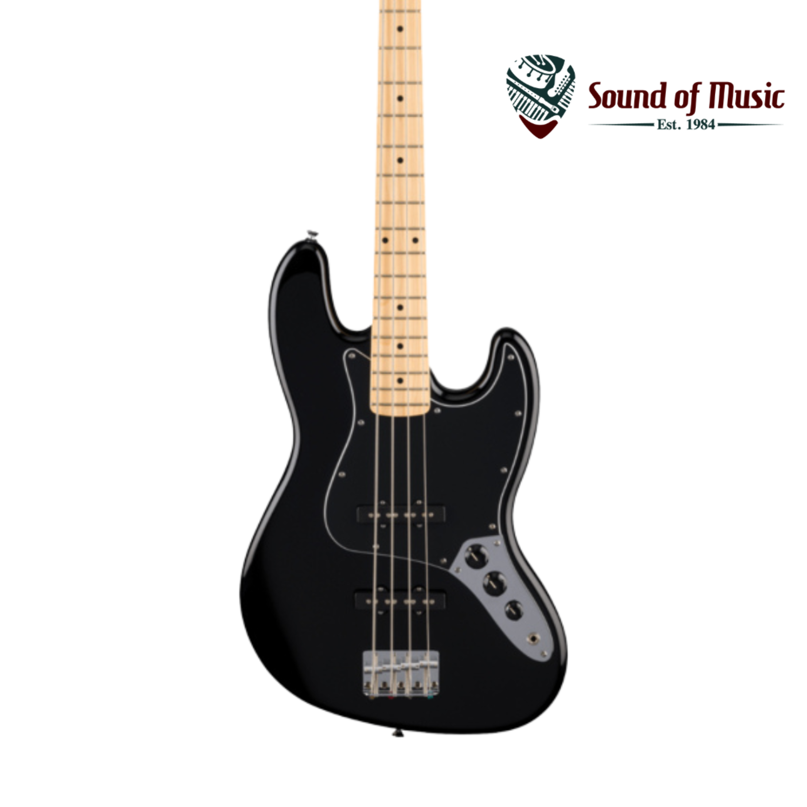 Fender Standard Jazz Bass®, Maple Fingerboard, Black Pickguard - Black