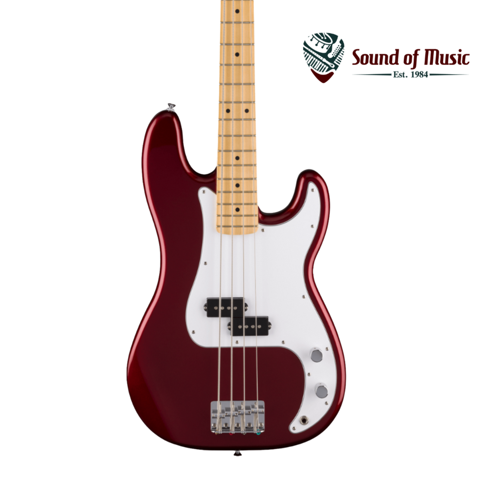 Fender Standard Precision Bass, Maple Fingerboard, White Pickguard - Candy Cola