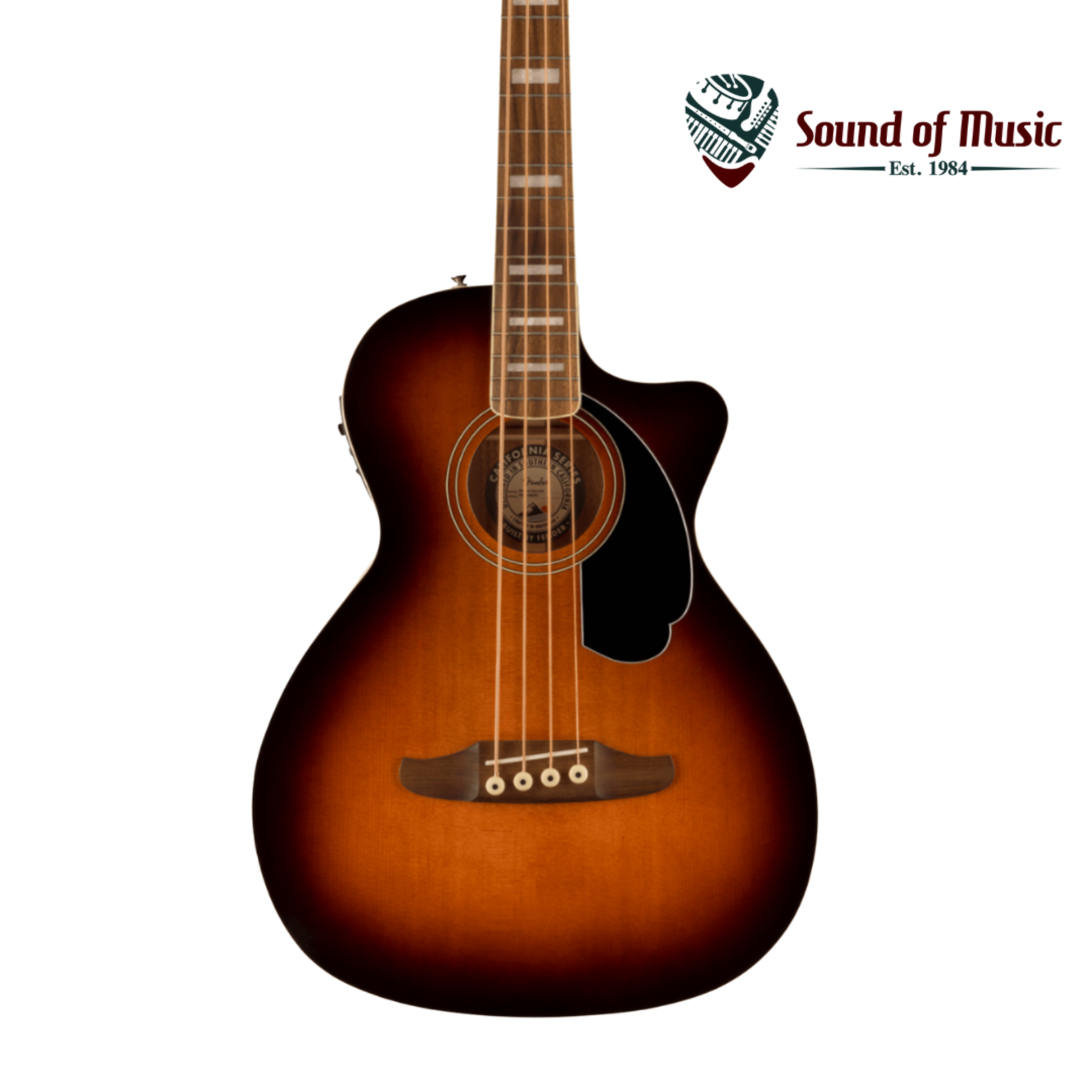 Fender Kingman™ Bass, Walnut Fingerboard, Black Pickguard W/Gig Bag - Shaded Edge Burst