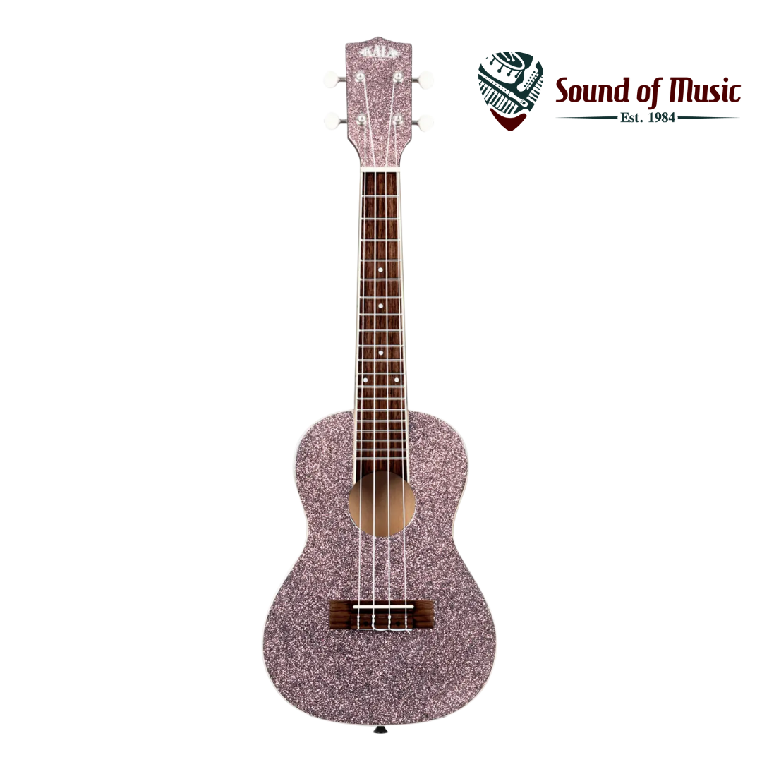 Kala Ritzy Pink Champagne Sparkle Concert Ukulele