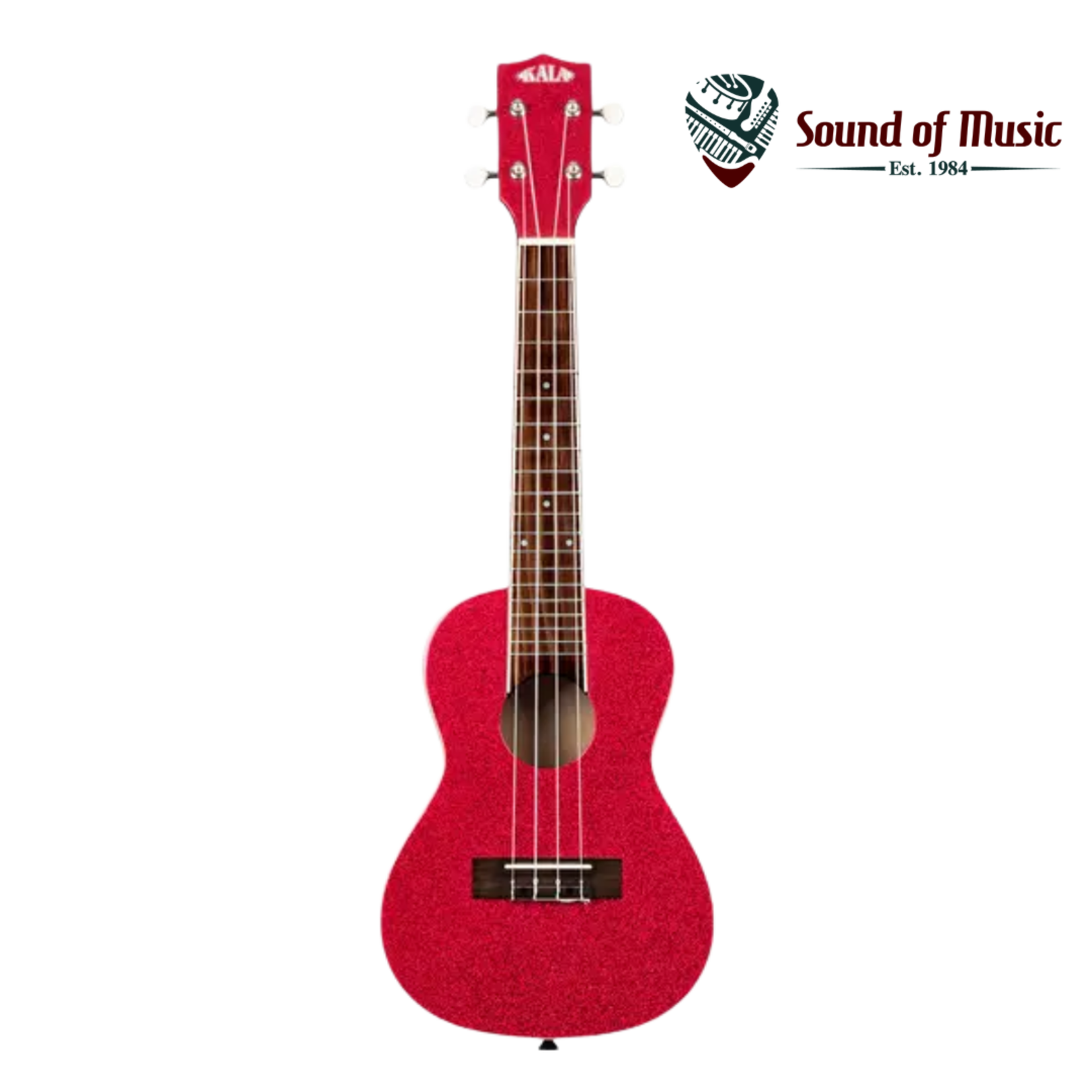 Kala Ritzy Red Sparkle Concert Ukulele