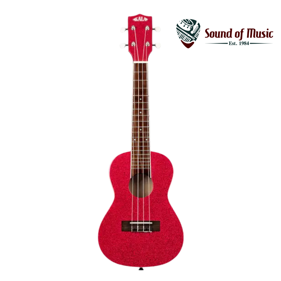 Kala Ritzy Red Sparkle Concert Ukulele