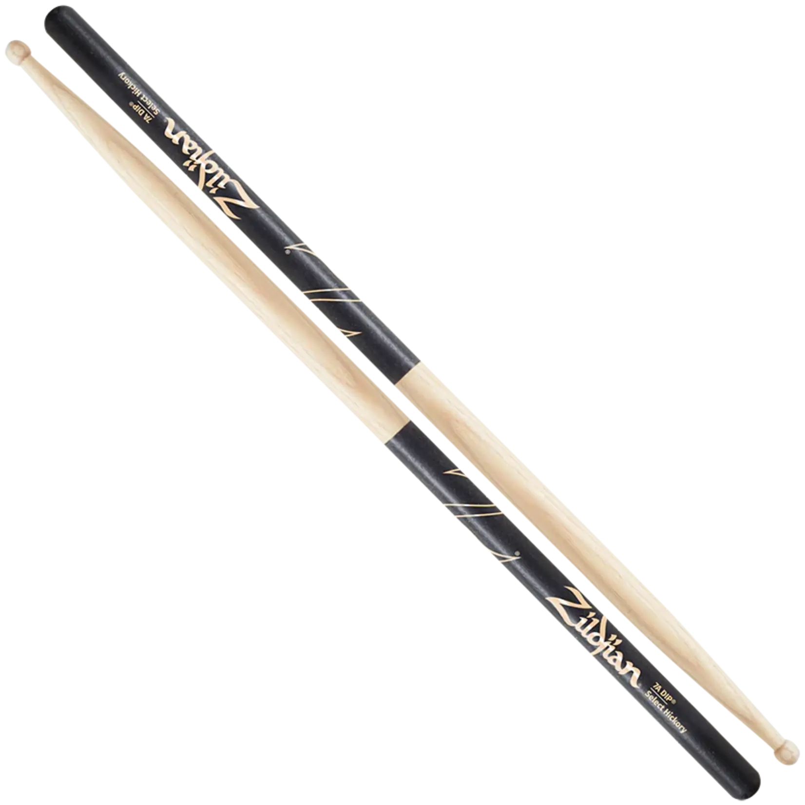 Zildjian Z7AD 7A Dip Drum Sticks - Black Dip