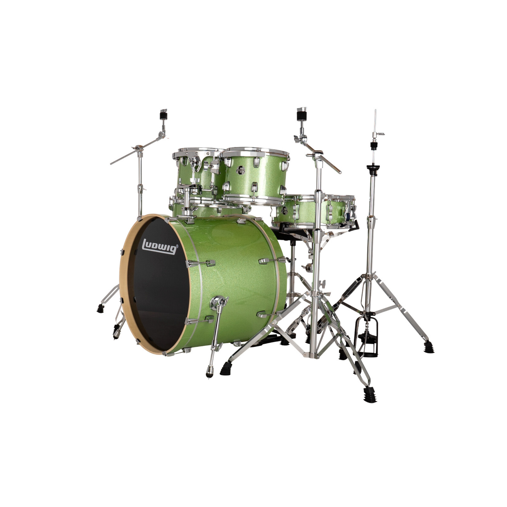 Ludwig Evolution 5pc Drum Set w/Hardware - Mint Green Sparkle
