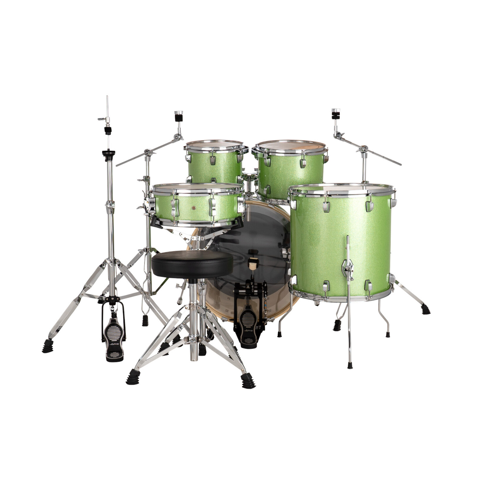 Ludwig Evolution 5pc Drum Set w/Hardware - Mint Green Sparkle