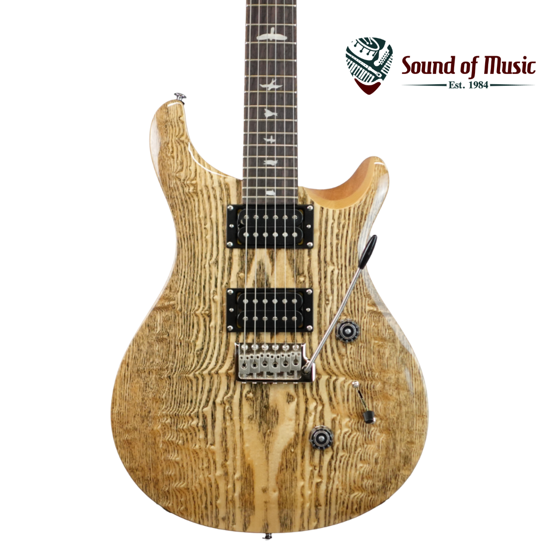 PRS SE Custom 24 Exotic Electric Guitar Swamp Ash Burl - Natural