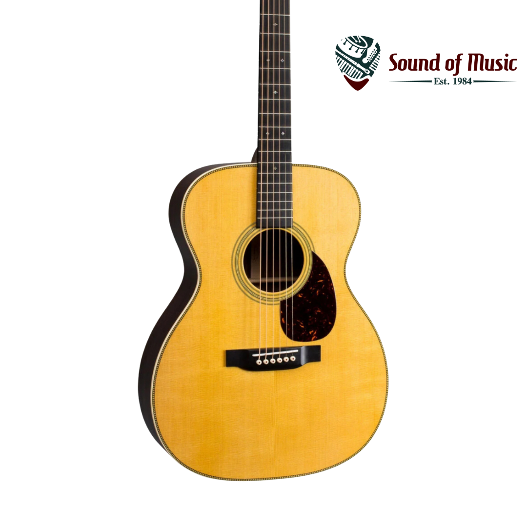 Martin OM-28 Standard Series Acoustic Guitar W/Case - Natural with Aging Toner