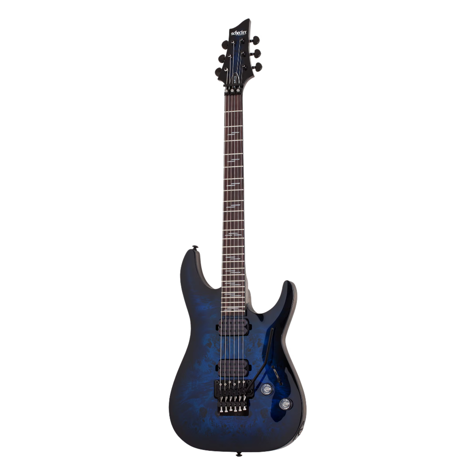 Schecter Omen Elite-6 FR Electric Guitar - See Thru Blue Burst