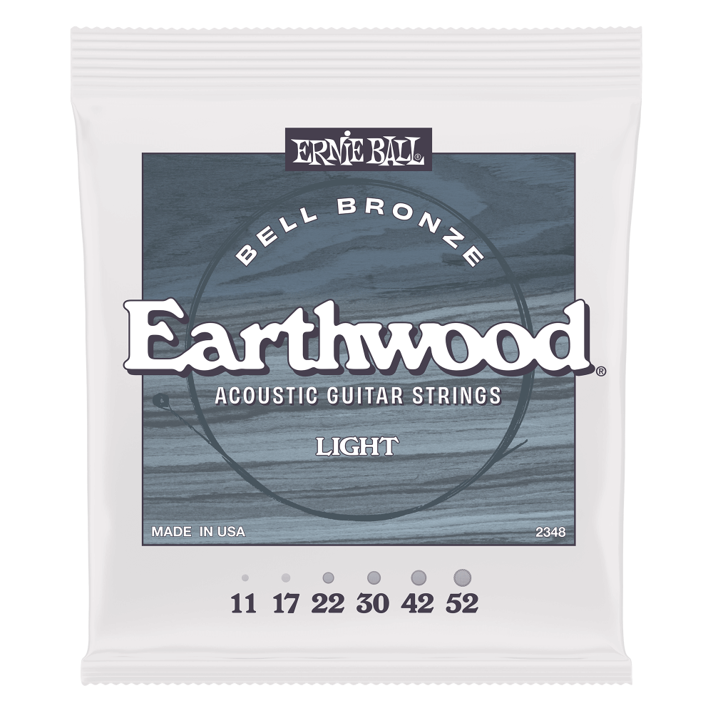 Ernie Ball Light Earthwood Bell Bronze Acoustic Guitar Strings - 11-52