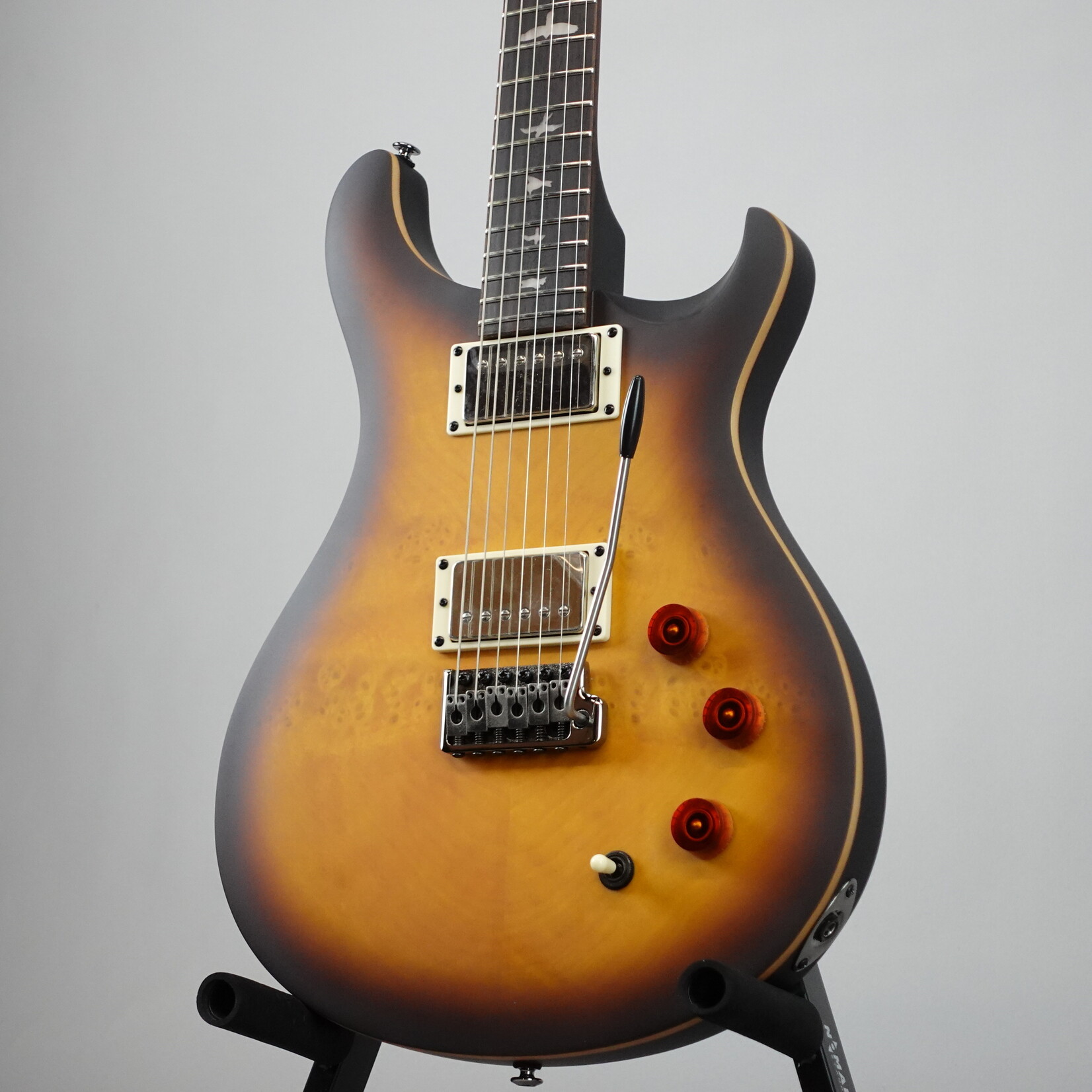 PRS SE DGT David Grissom Exotic Laurel Burl W/Gig Bag - McCarty Tobacco Sunburst