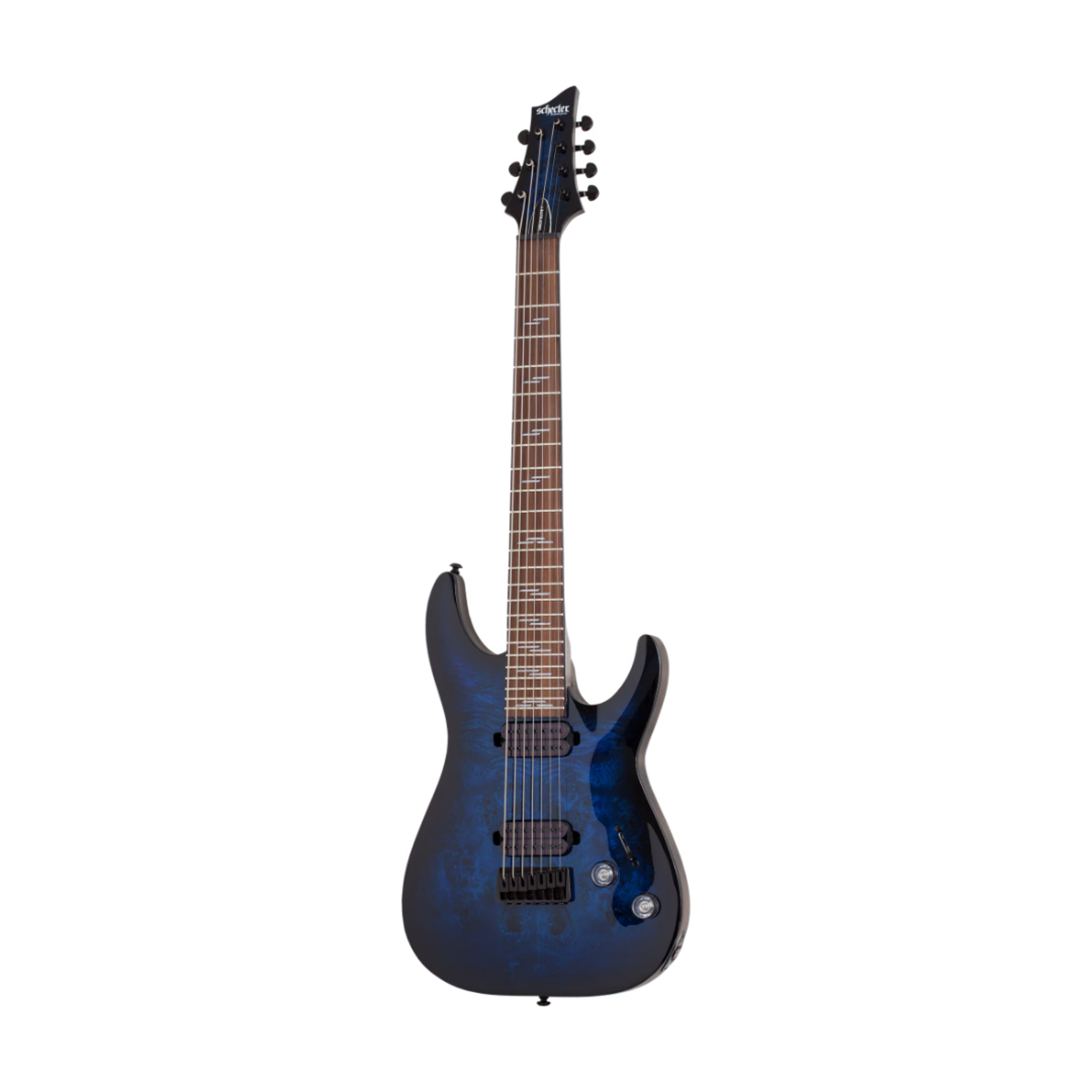 Schecter Omen Elite-7 7-String Electric Guitar - See Thru Blue Burst