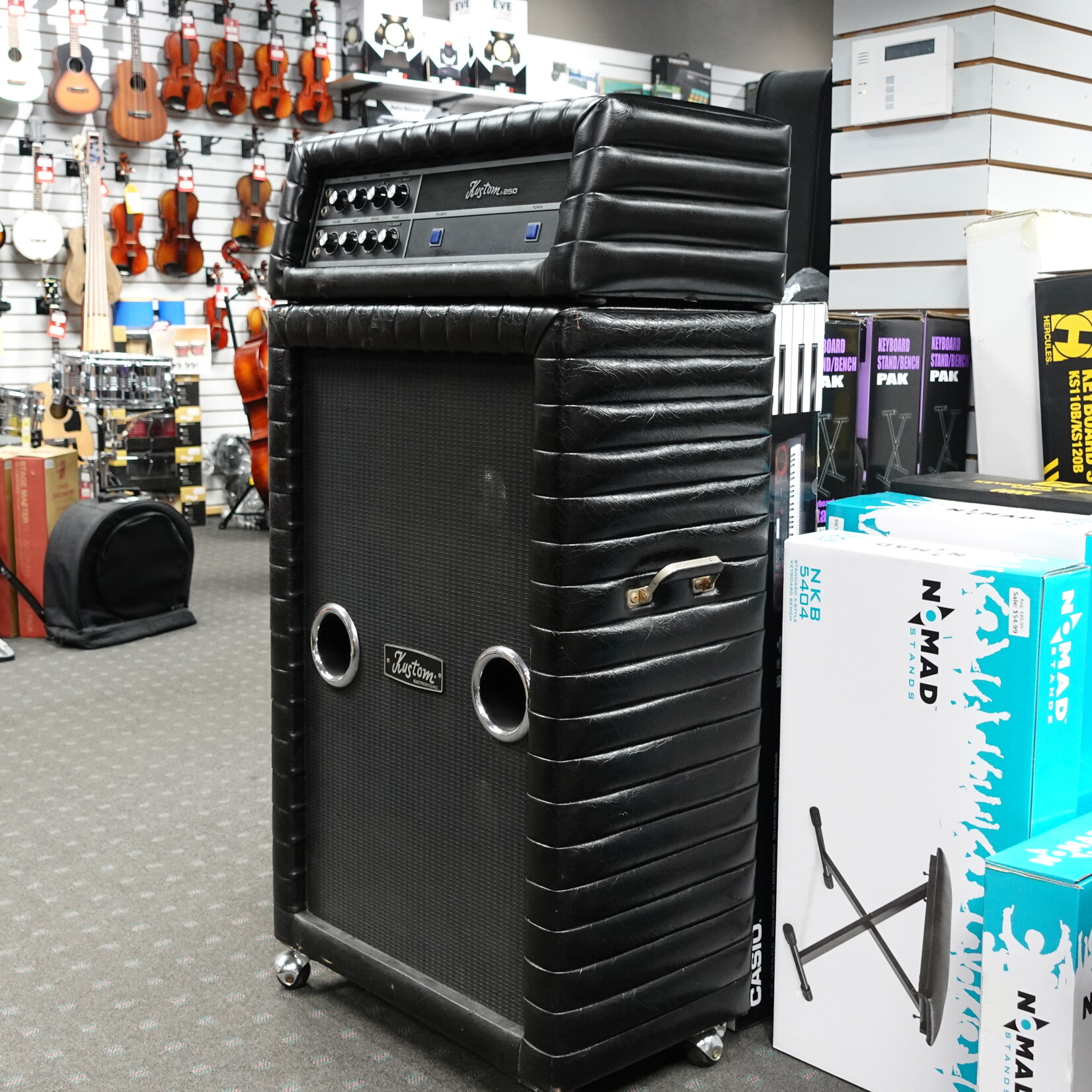 Vintage 70's Kustom 250 Bass Head and Cab - (Used)