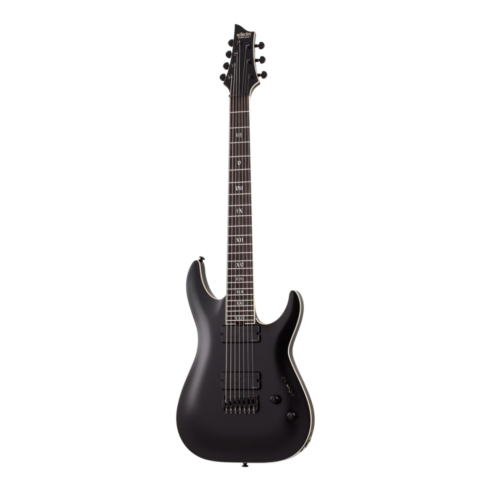 Schecter C-7 SLS Evil Twin Electric Guitar - Satin Black