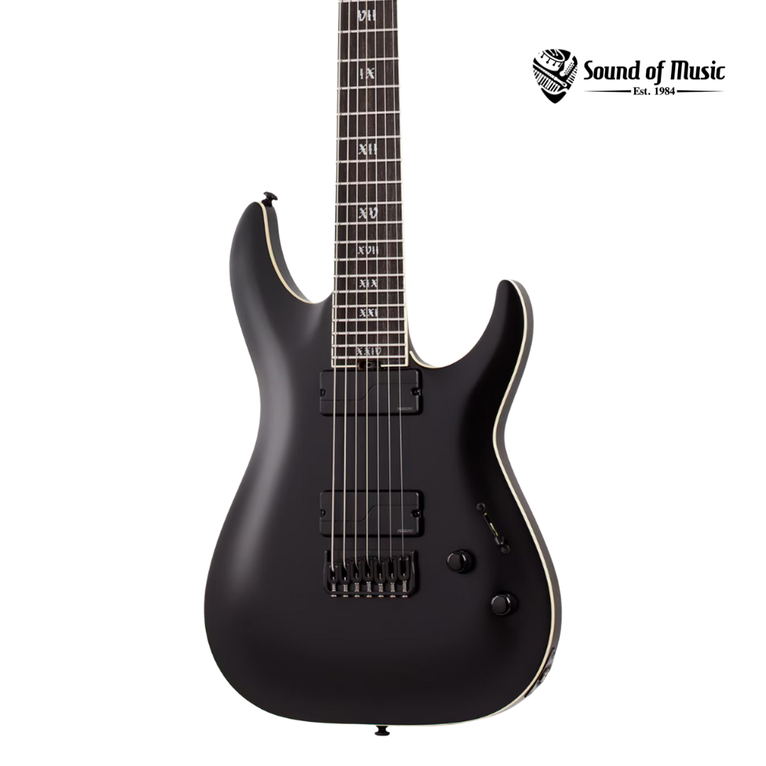 Schecter C-7 SLS Evil Twin Electric Guitar - Satin Black