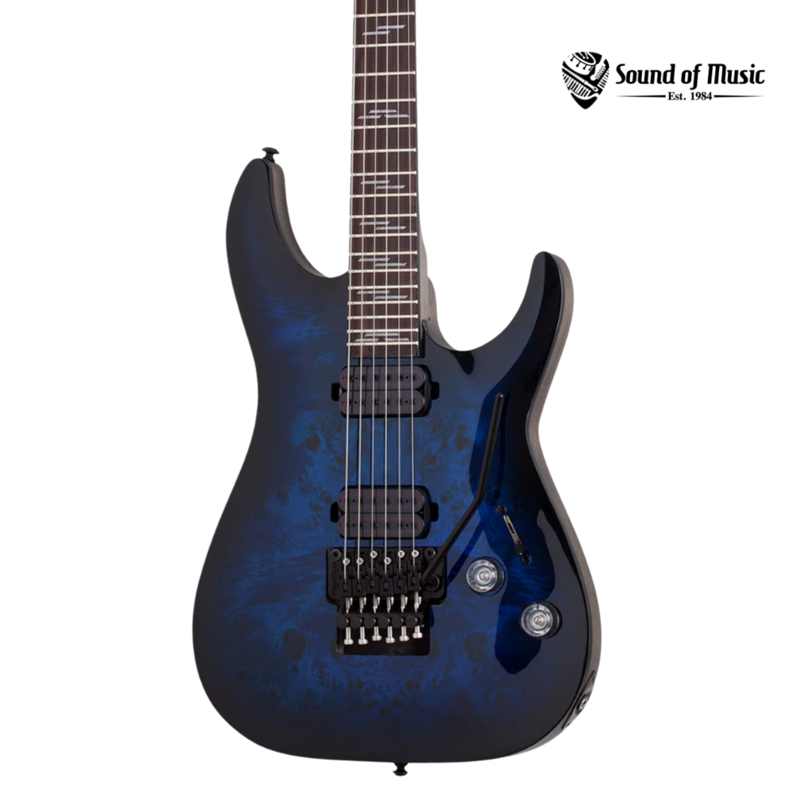 Schecter Omen Elite-6 FR Electric Guitar - See Thru Blue Burst
