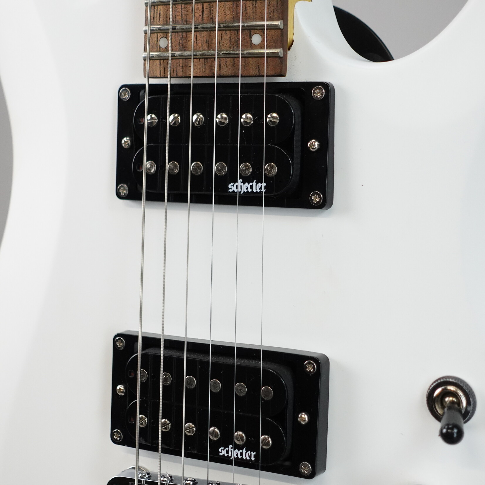 Schecter C-6 Deluxe Electric Guitar - Satin White (Used)